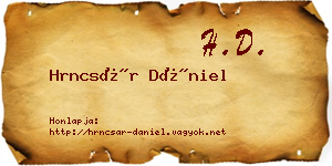 Hrncsár Dániel névjegykártya